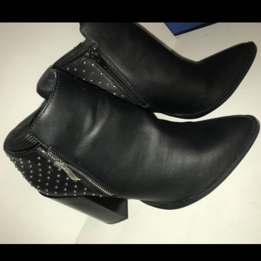 JustFab black booties